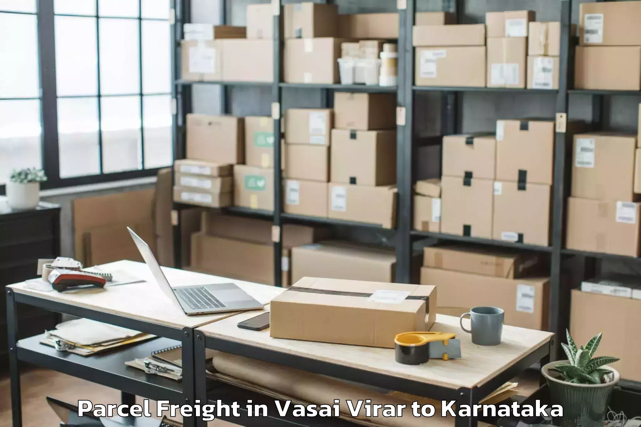 Book Vasai Virar to Huliyar Parcel Freight